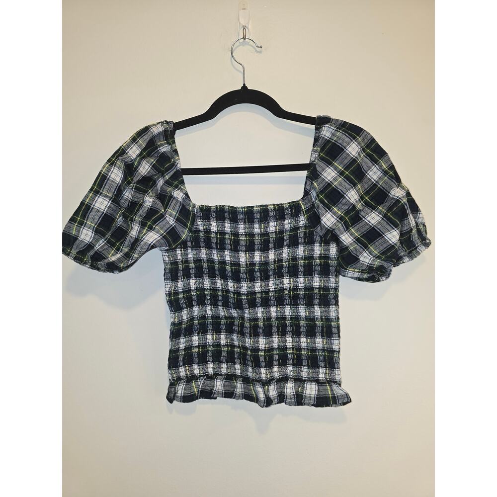 American Eagle XS Plaid Top NWT
